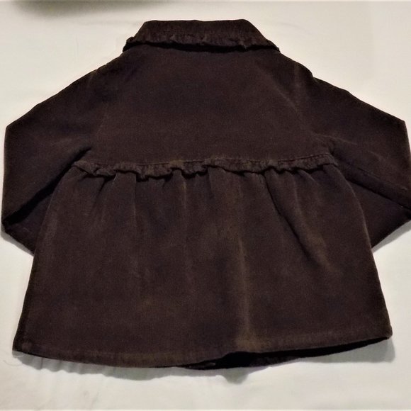 Disney Princess Brown Corduroy Pea Coat 5T - Picture 3 of 4